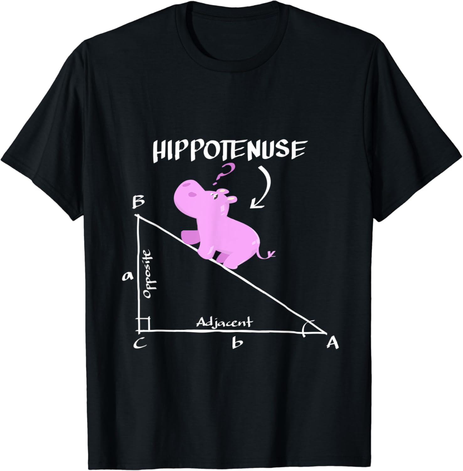 Funny Geometry Hippotenuse Hypotenuse Hippo TShirt Amazon.co.uk Clothing
